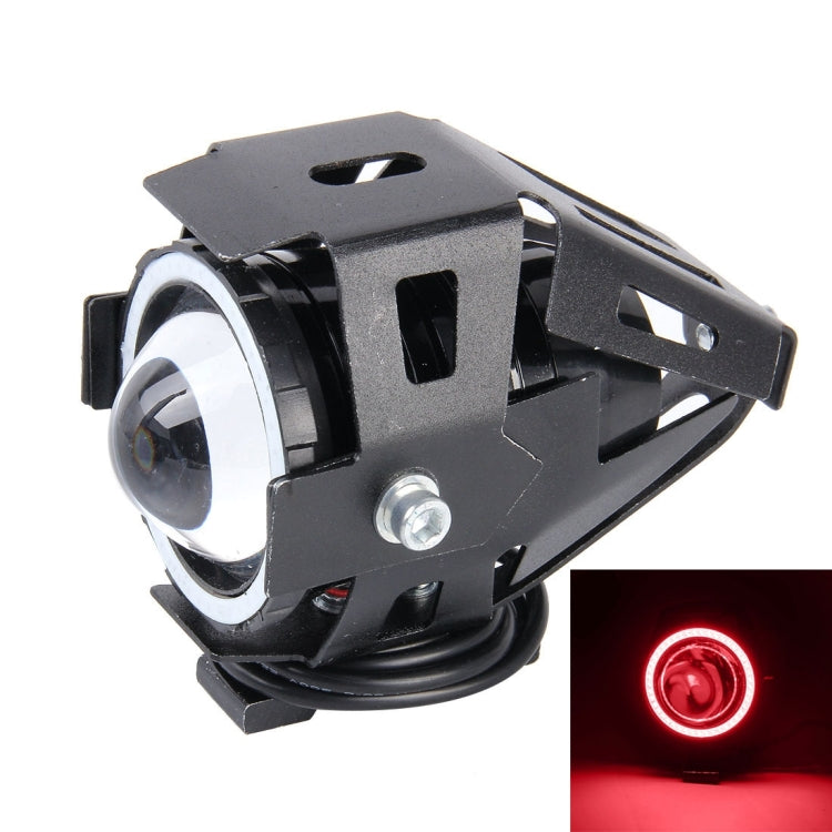 U7 10W 1000LM CREE LED Life Waterproof Headlamp Light with Angel Eyes Light for Motorcycle / SUV, DC 12V, U7 10W 1000LM Red Light, U7 10W 1000LM Blue Light
