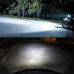 BA20D DC12V / 7.4W Motorcycle LED Headlight with 24LEDs SMD-3030 Lamp Beads, BA20D Style 2 (White Light), BA20D Style 2 (Yellow + White)