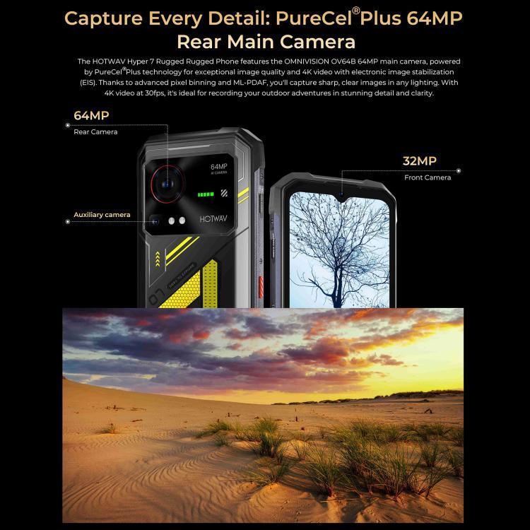 HOTWAV Hyper 7 Điện thoại bền, 8GB+256GB, 10800mAh, 6.6 inch Android 14 MediaTek Dimensity 7050 5G, Mạng: 5G, OTG, NFC