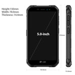 Chống nước IP68/IP69K, chống bụi, chống sốc, nhận diện khuôn mặt, pin 4000mAh, màn hình 5.0 inch Android 9.0 MTK6580A/W Quad Core lên đến 1.3GHz, Mạng: 3G, Armor X6 2GB+16GB