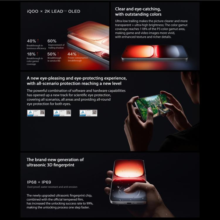 vivo iQOO 15, 12GB+256GB, 6.85 inch Android 16 OriginOS 6 Snapdragon 8 Elite Gen 5 Octa Core, OTG, NFC, Mạng: 5G, Hỗ trợ Google Play, 12GB+256GB