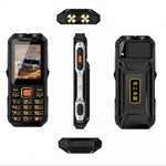 Chống nước, chống sốc, chống bụi, pin 16800mAh, màn hình 2.4 inch, 21 phím, Bluetooth, đèn pin LED, FM, SOS, Dual SIM, mạng: 2G, Q8 2G