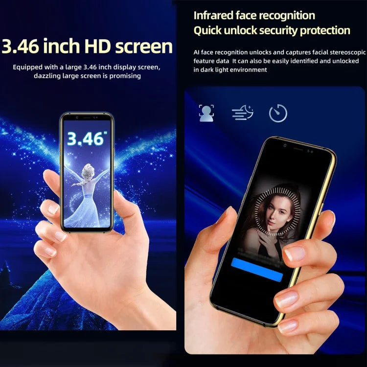 Nhận diện khuôn mặt hồng ngoại, Android 6.0 MTK6737 Quad Core lên đến 1.1GHz màn hình 3.46 inch, BT, WiFi, FM, mạng 4G, GPS, 2 SIM, 3GB+64GB