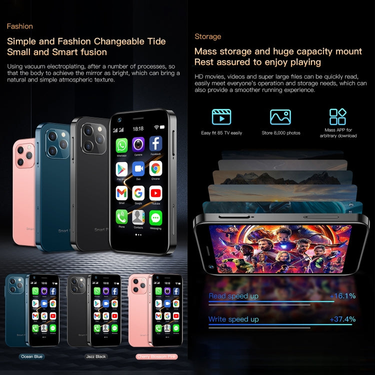 SOYES XS12 Pro, 4GB+64GB, màn hình 3.0 inch, Android 10.0, MTK6750 Octa Core, Bluetooth, WiFi, FM, OTG, Mạng: 4G, Dual SIM, Hỗ trợ Google Play, 4GB+64GB
