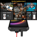 Camera kép phía sau, chống nước bụi va đập IP68/IP69K, nhận diện Face ID & vân tay, màn hình 6.58 inch Android 13 MediaTek Helio G99 Octa Core lên đến 2.2GHz, Mạng: 4G, OTG, NFC, Phiên bản toàn cầu có Google Play, Armor 21