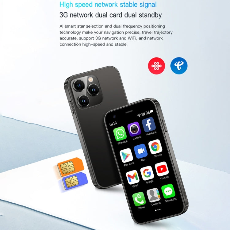 Màn hình 3.0 inch Android 8.1 MTK6580 Quad Core lên đến 1.3GHz, Bluetooth, WiFi, GPS, Mạng: 3G, Dual SIM, SOYES XS15