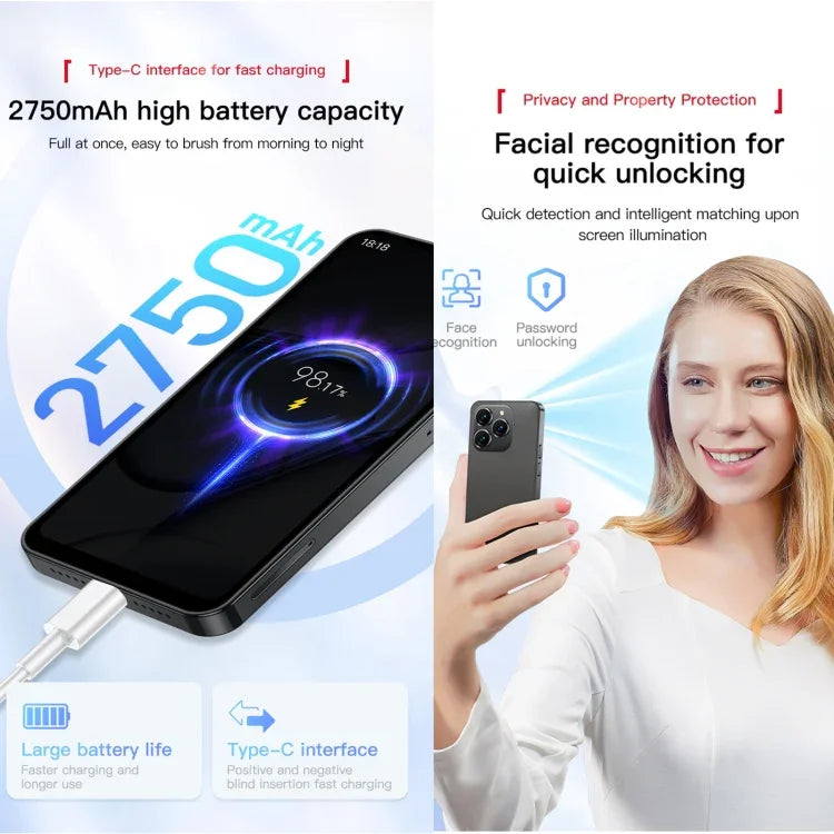 SOYES XS18 Pro Max, 2GB+16GB, Face ID, 4.3 inch Android 8.1 MTK6737A Quad Core, Mạng: 4G, OTG, 2 SIM, XS18 Pro Max