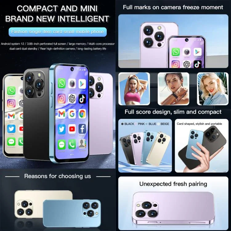 SOYES XS19 Pro, 3GB+32GB, màn hình 3.8 inch Android 12.0 MTK6762 Quad Core, Mạng: 4G, Dual SIM, GPS, OTG, hỗ trợ Google Play Store, 3GB+32GB