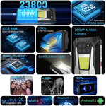 Unihertz Tank 3 / 8849, 16GB+512GB, camera 200MP, tầm nhìn ban đêm, pin 23800mAh, màn hình 6.79 inch Android 13 Dimensity 8200 Octa Core, Mạng: 5G, Tank 3 không có máy đo khoảng cách laser