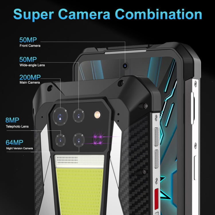 Unihertz Tank 3 / 8849, 16GB+512GB, camera 200MP, tầm nhìn ban đêm, pin 23800mAh, màn hình 6.79 inch Android 13 Dimensity 8200 Octa Core, Mạng: 5G, Tank 3 không có máy đo khoảng cách laser