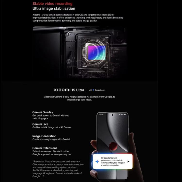 Xiaomi 15 Ultra Toàn cầu, 16GB+512GB, Cảm biến vân tay siêu âm 3D, Camera 200MP, Màn hình 6.73 inch Xiaomi HyperOS 2 Snapdragon 8 Elite Octa Core 3nm, NFC, Mạng: 5G, Xiaomi 15 Ultra Toàn cầu, 16GB+512GB (Bạc), Xiaomi 15 Ultra Toàn cầu, 16GB+512GB (Đen)