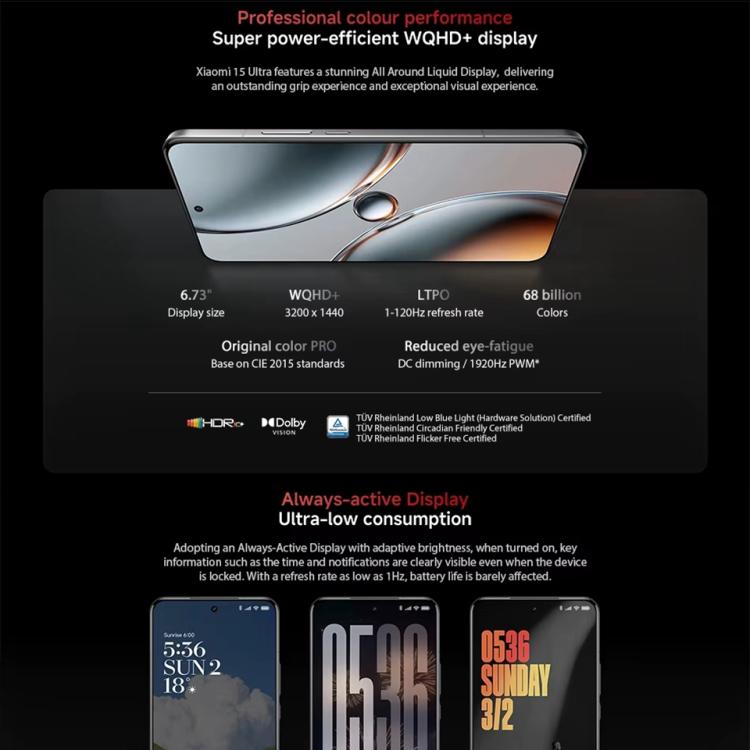 Xiaomi 15 Ultra Toàn cầu, 16GB+512GB, Cảm biến vân tay siêu âm 3D, Camera 200MP, Màn hình 6.73 inch Xiaomi HyperOS 2 Snapdragon 8 Elite Octa Core 3nm, NFC, Mạng: 5G, Xiaomi 15 Ultra Toàn cầu, 16GB+512GB (Bạc), Xiaomi 15 Ultra Toàn cầu, 16GB+512GB (Đen)