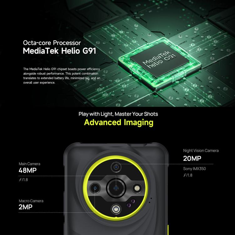 Ulefone Armor X31, 6GB+128GB, Tầm nhìn ban đêm, Điện thoại bền IP68/IP69K, 6.56 inch Android 14 MediaTek Helio G91 Octa Core, Mạng: 4G, NFC, OTG, Armor X31