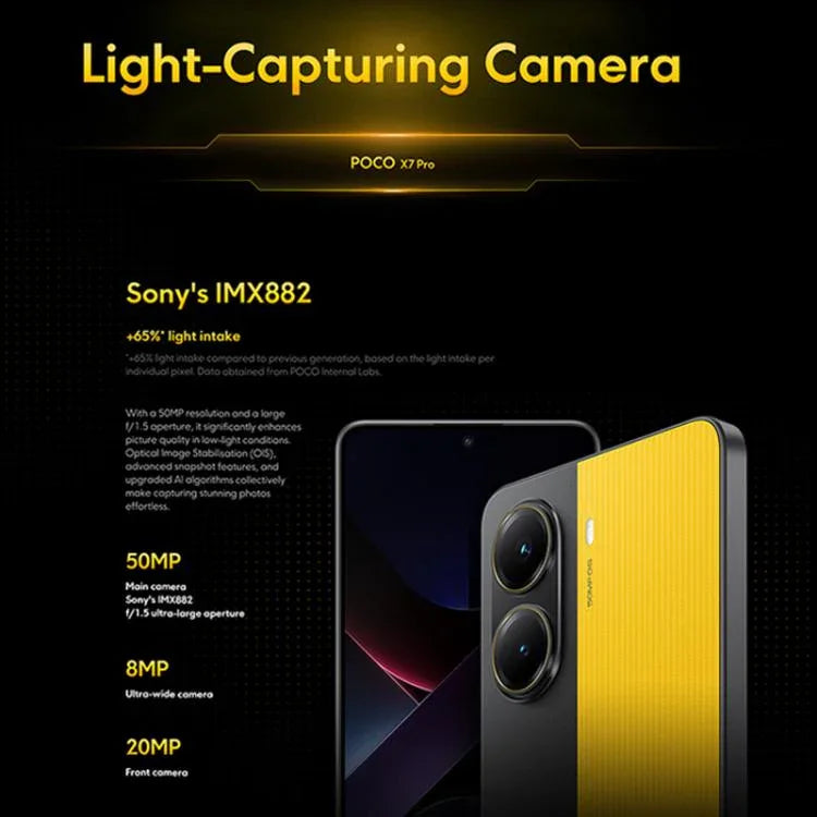 Xiaomi POCO X7 Pro 5G Toàn cầu, 12GB+256GB, Cảm biến vân tay trong màn hình, 6.67 inch Xiaomi HyperOS 2 MediaTek Dimensity 8400-Ultra Octa Core, NFC, Mạng: 5G, 12GB+256GB