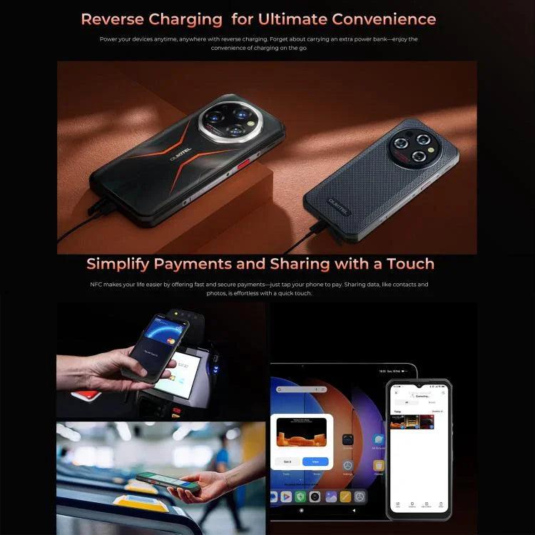 Điện thoại bền bỉ Oukitel WP55 Pro 5G, 16GB+512GB, Camera 108MP, Cảm biến vân tay, Màn hình 6.6 inch Android 15 MediaTek Dimensity 7025 Octa Core, NFC, OTG, Mạng: 5G, WP55 Pro