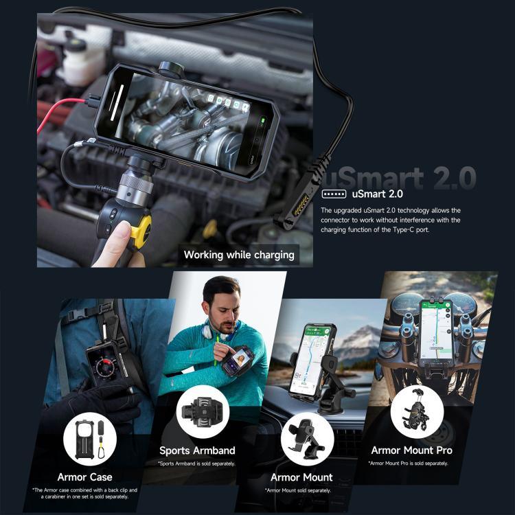 Điện thoại bền bỉ Ulefone Armor 28 Pro, 16GB+512GB, Tầm nhìn ban đêm, Pin 10600mAh, Màn hình 6.67 inch + 1.04 inch Android 15 MediaTek Dimensity 7300 Octa Core, Mạng: 5G, NFC