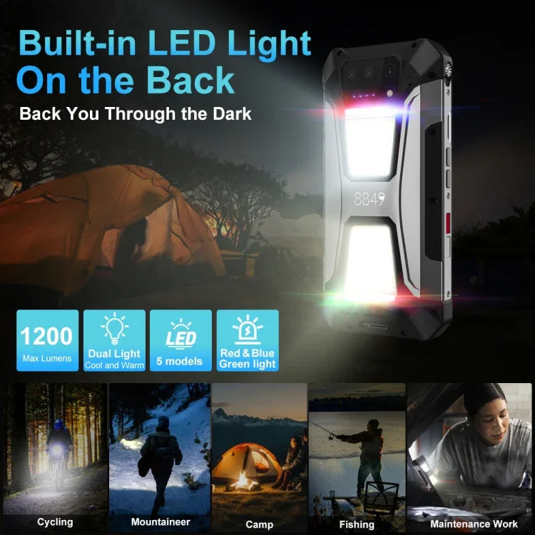 Điện thoại bền bỉ Unihertz 8849 Tank 2 Pro với máy chiếu tầm nhìn ban đêm, 12GB+256GB, 6.79 inch Android 14 MTK6789 Octa Core, Mạng: 4G