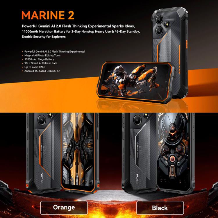 Blackview Oscal Marine 2, 4GB+64GB, 6.56 inch Android 15 Unisoc UMS9230E T615 Octa Core, Mạng: 4G, OTG, NFC, 4GB+64GB