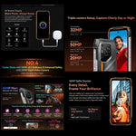 Điện thoại bền Blackview Oscal Pilot 3 5G, 12GB+256GB, Camera nhìn ban đêm, 6.56 inch Android 15 MediaTek Dimensity 6300 Octa Core, Mạng: 5G, OTG, NFC