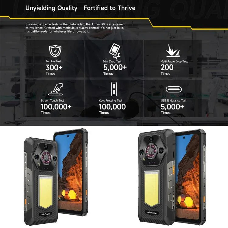 Điện thoại bền Ulefone Armor 30, 12GB+512GB, Nhìn ban đêm, IP68/IP69K, 6.95 inch Android 15 MediaTek Helio G100 Octa Core, Mạng: 4G, NFC, OTG, Armor 30