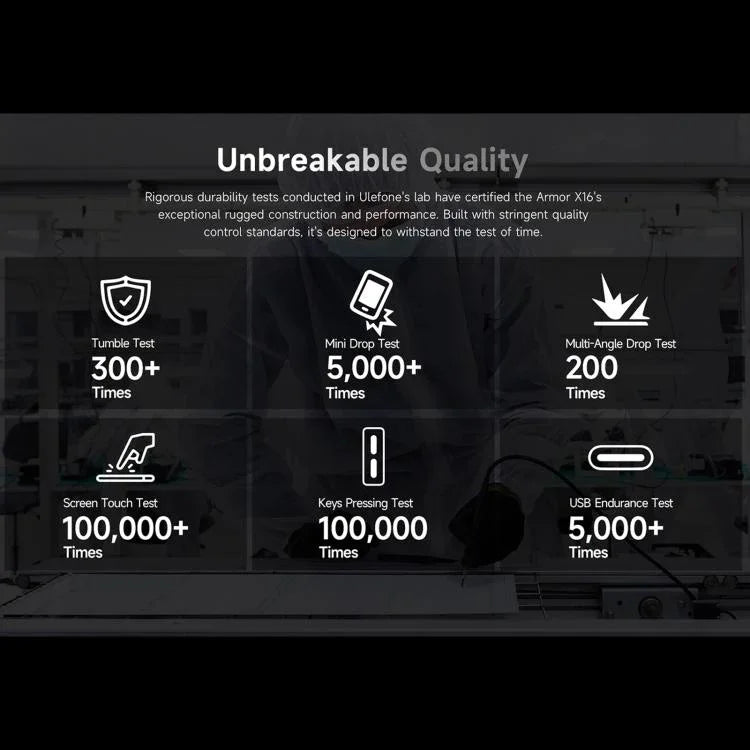 Điện thoại bền Ulefone Armor X16, 6GB+128GB, Nhìn ban đêm, IP68/IP69K, 6.56 inch Android 15 MediaTek Helio G91 Octa Core, Mạng: 4G, NFC, OTG, Armor X16, 6GB+128GB
