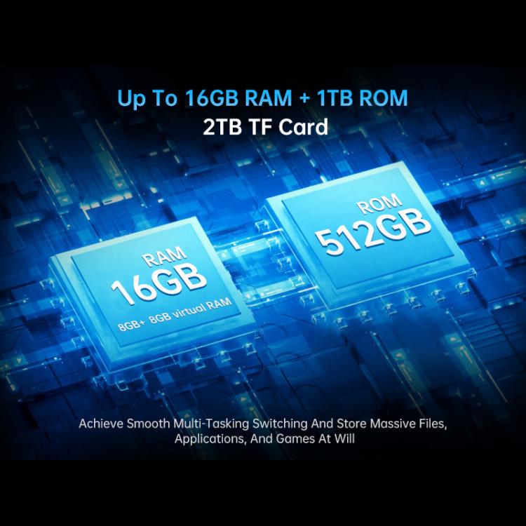Điện thoại bền Unihertz Tank 4 Pro có máy chiếu, 16GB+512GB, Tầm nhìn ban đêm, Màn hình 6.73 inch Android 13 Dimensity 8300 Octa Core, Mạng: 5G, NFC, 16GB+512GB