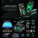 Điện thoại bền Ulefone Armor 33 Pro, 16GB+512GB, Nhìn ban đêm, 6.95 inch + 3.4 inch Màn hình kép Android 14 MediaTek Dimensity 7300X Octa Core, Mạng: 5G, OTG, NFC, Armor 33 Pro