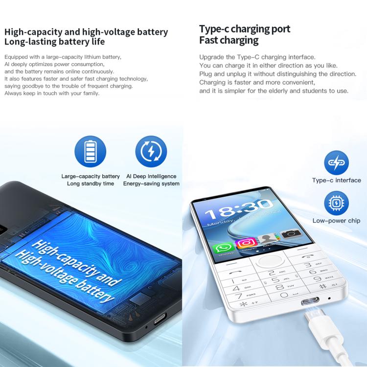 Điện thoại bàn phím DOOV R70, 6GB+128GB, 4 inch Android 13 Mediatek MT6762 Octa Core, Mạng: 4G, Hỗ trợ Google Store, Có camera, Có camera