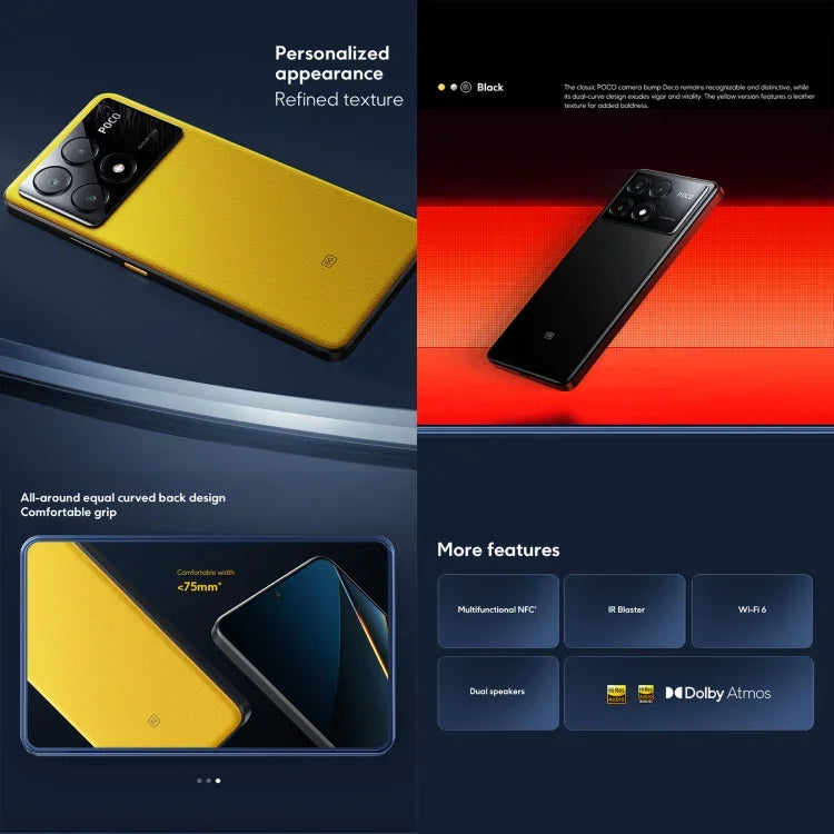 Xiaomi POCO X6 Pro Global, 12GB+512GB, Cảm biến vân tay trong màn hình, 6.67 inch Xiaomi HyperOS MediaTek Dimensity 8300-Ultra Octa Core 3.35GHz, NFC, Mạng: 5G
