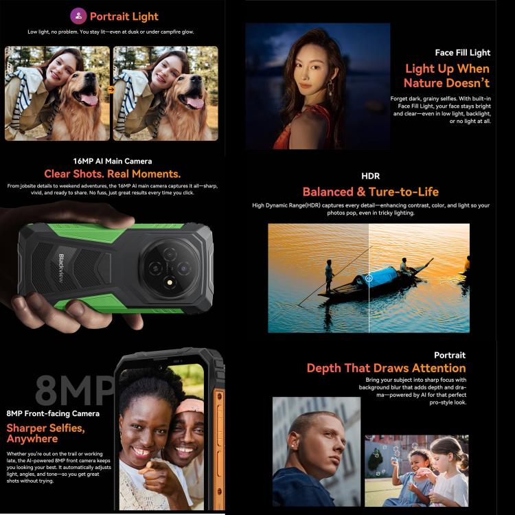 Blackview FORT 1, 4GB+128GB, 6.56 inch Android 15 Unisoc UMS9230E T615 Octa Core, Mạng: 4G, OTG, NFC, 4GB+128GB