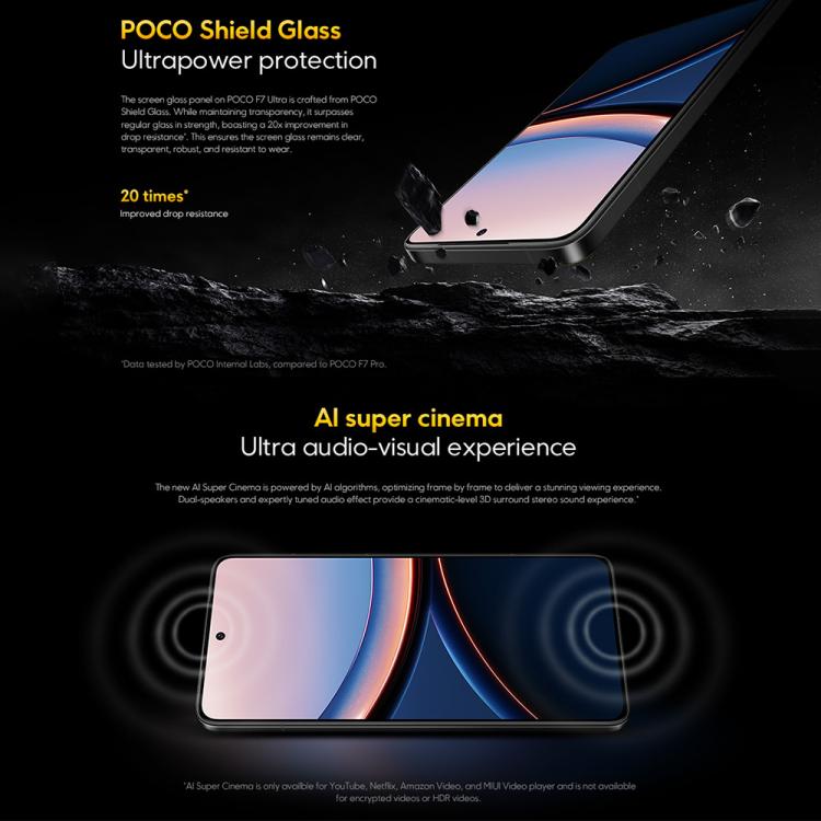 Xiaomi POCO F7 Ultra Toàn cầu, 12GB+256GB, Cảm biến vân tay trong màn hình, 6.67 inch Xiaomi HyperOS 2 Snapdragon 8 Elite Octa Core, NFC, Mạng: 5G, 12GB+256GB