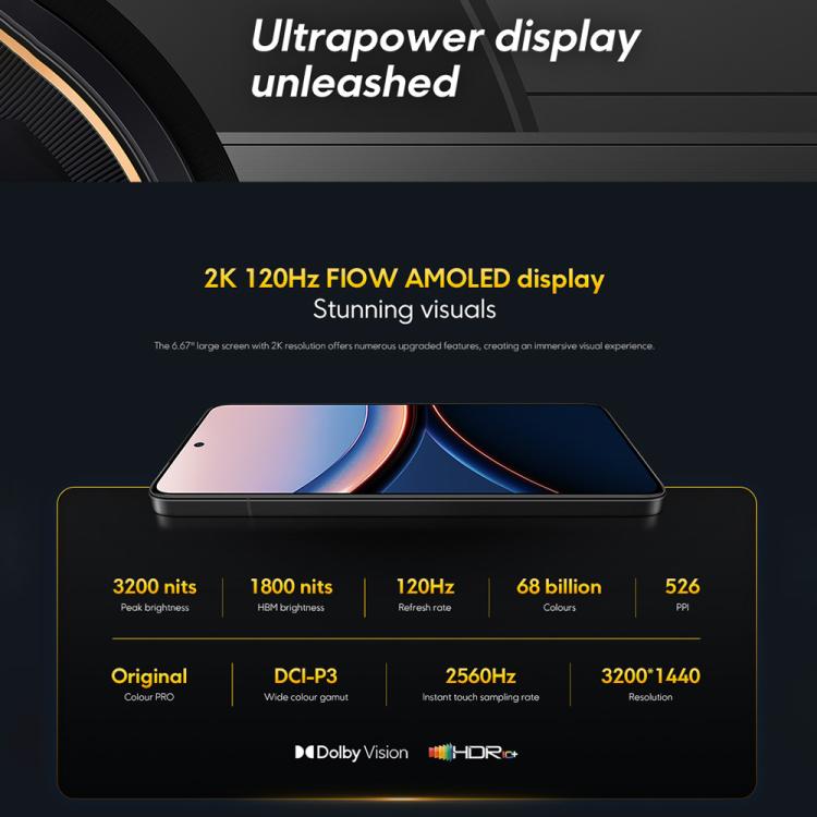 Xiaomi POCO F7 Ultra Toàn cầu, 12GB+256GB, Cảm biến vân tay trong màn hình, 6.67 inch Xiaomi HyperOS 2 Snapdragon 8 Elite Octa Core, NFC, Mạng: 5G, 12GB+256GB