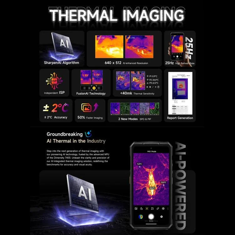 Ulefone Armor 29 Pro Phiên bản Nhiệt, Điện thoại bền bỉ, 16GB+512GB, Tầm nhìn ban đêm, 6.67 inch + 1.04 inch Android 15 MediaTek Dimensity 7400 Octa Core, Mạng: 5G, OTG, NFC, Phiên bản Nhiệt Armor 29 Pro