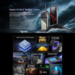 Điện thoại bền HOTWAV Hyper 8 Ultra Walkie-talkie, 12GB+512GB, màn hình 6.8 inch Android 15 MediaTek MT8791 Dimensity 7050 Octa Core, Mạng: 5G, OTG, NFC, Hyper 8 Ultra