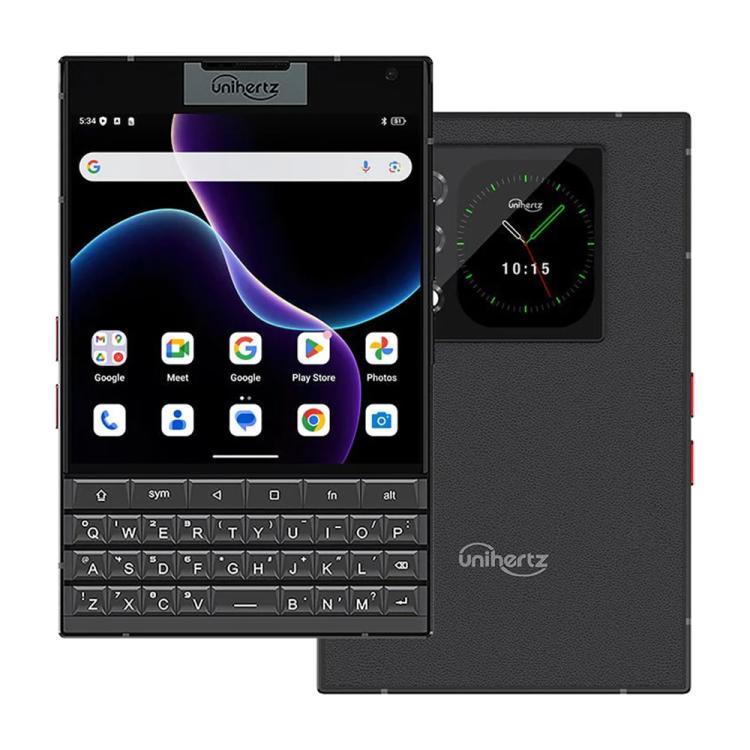 Điện thoại bàn phím vật lý Unihertz Titan 2 QWERTY, 12GB+512GB, Cảm biến vân tay, 4.5 inch + 2 inch Android 15 Dimensity 7300 5G Octa-Core, Mạng: 5G, NFC, OTG