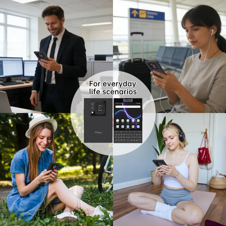 Điện thoại bàn phím vật lý Unihertz Titan 2 QWERTY, 12GB+512GB, Cảm biến vân tay, 4.5 inch + 2 inch Android 15 Dimensity 7300 5G Octa-Core, Mạng: 5G, NFC, OTG