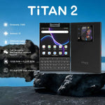 Điện thoại bàn phím vật lý Unihertz Titan 2 QWERTY, 12GB+512GB, Cảm biến vân tay, 4.5 inch + 2 inch Android 15 Dimensity 7300 5G Octa-Core, Mạng: 5G, NFC, OTG