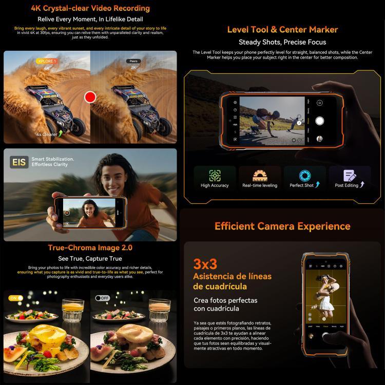 Blackview XPLORE 1, 12GB+256GB, màn hình 6.78 inch Android 15 Dimensity 7050 MT8791V/HZA Octa Core, Mạng: 5G, OTG, NFC, XPLORE 1 12GB+256GB