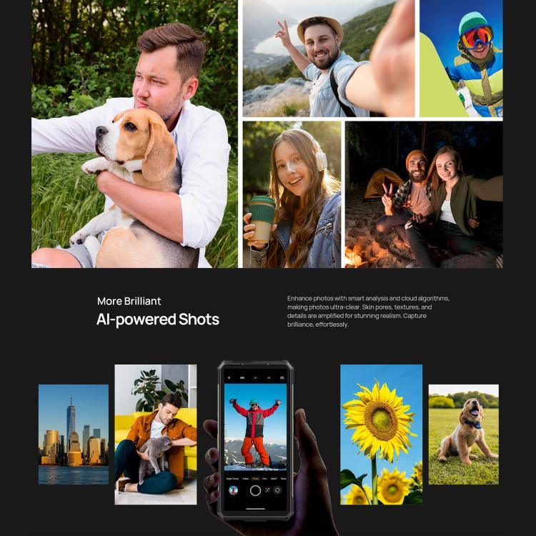 Ulefone Armor 34+, 16GB+512GB, Tầm nhìn ban đêm, điện thoại bền bỉ IP68/IP69K, màn hình 6.95 inch Android 15 MediaTek Dimensity 7400X Octa Core, Mạng: 5G, NFC, OTG, Armor 34+