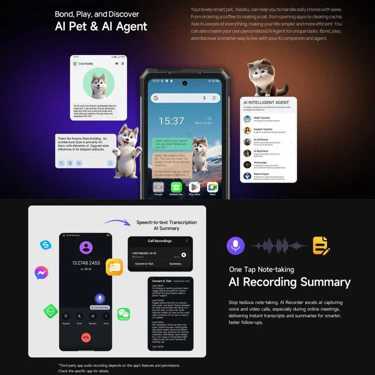 Ulefone Armor 34 Pro+ Máy chiếu, 16GB+512GB, Tầm nhìn ban đêm, điện thoại bền bỉ IP68/IP69K, màn hình 6.95 inch Android 15 MediaTek Dimensity 7400X Octa Core, Mạng: 5G, NFC, OTG, Armor 34 Pro+