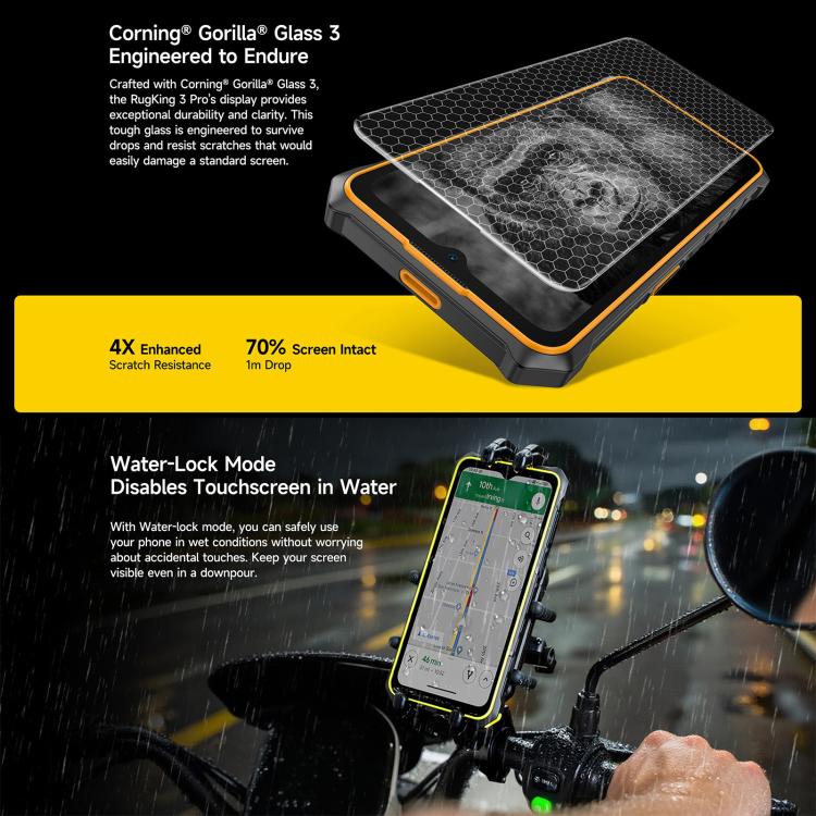 Ulefone RugKing 3 Pro, 8GB+128GB, Điện thoại bền IP68/IP69K, 6.56 inch Android 15 Unisoc T7250 Octa Core, Mạng: 4G, NFC, OTG, RugKing 3 Pro, RugKing 3 Pro, 8GB+128GB