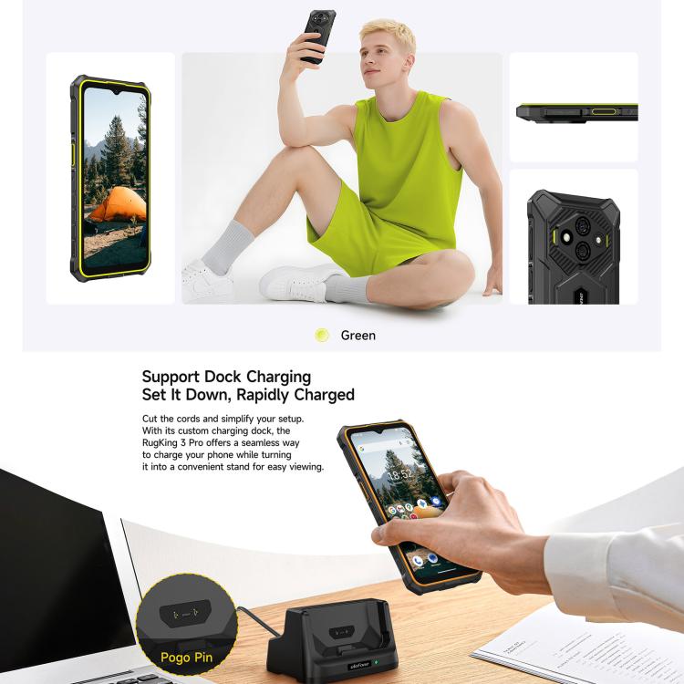 Ulefone RugKing 3 Pro, 8GB+128GB, Điện thoại bền IP68/IP69K, 6.56 inch Android 15 Unisoc T7250 Octa Core, Mạng: 4G, NFC, OTG, RugKing 3 Pro, RugKing 3 Pro, 8GB+128GB