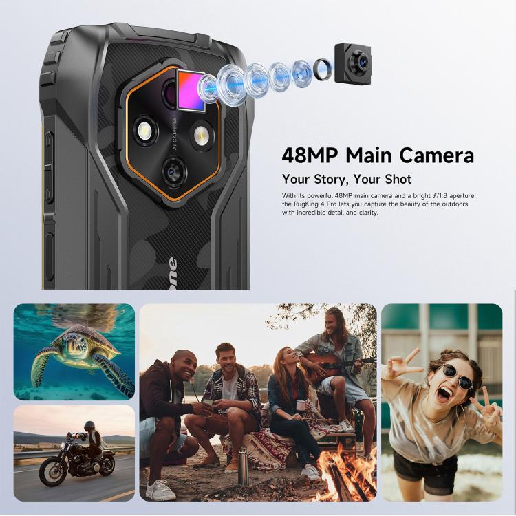 Ulefone RugKing 4 Pro, 8GB+256GB, Điện thoại bền IP68/IP69K, 6.56 inch Android 15 Unisoc T7250 Octa Core, Mạng: 4G, NFC, OTG, RugKing 4 Pro, RugKing 4 Pro, 8GB+256GB