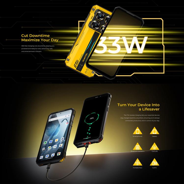 Oukitel WP60 Rugged Phone, 16GB+512GB, Night Vision, 108MP Camera, Side Fingerprint, 7.2 inch Android 15 MediaTek Dimensity 7025 Octa Core, NFC, OTG, Network: 5G, 16GB+512GB