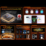 Blackview Oscal TANK 1, 12GB+256GB, 6.78 inch Android 15 DokeOS 4.2 Mediatek Dimensity 7050 Octa Core, Mạng: 5G, OTG, NFC, 12GB+256GB
