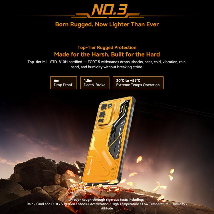Blackview Oscal FORT 5, 12GB+256GB, 6.78 inch Android 16 Mediatek MT8781 Helio G100 Octa Core, Mạng: 4G, OTG, NFC