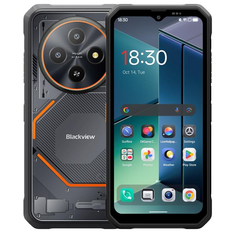 Điện thoại bền Blackview FORT 2, 8GB+128GB, 6.56 inch Android 15 MediaTek MT6769V/CB Helio G81 Octa Core, Mạng: 4G, OTG, NFC, 8GB+128GB