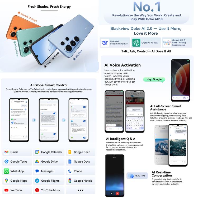 Blackview WAVE 10, 8GB+256GB, Màn hình 6.88 inch Android 16 Unisoc UMS9230E Octa Core, Mạng: 4G, OTG, WAVE 10, 8GB+128GB