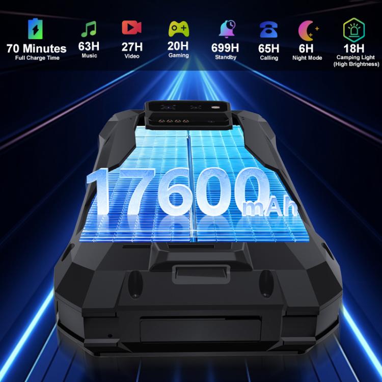 Điện thoại bền Unihertz 8849Tank X Projector, 16GB+512GB, Cảm biến vân tay bên cạnh, Chế độ nhìn ban đêm, 6.78 inch Android 15 MediaTek Dimensity 8200 Octa Core, Mạng: 5G, NFC, Tank X 16GB+512GB