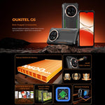 Điện thoại bền Oukitel G6, 4GB+128GB, Nhận diện vân tay, Pin 10600mAh, Màn hình 6.52 inch Android 16.0 Unisoc T615 Octa Core, NFC, OTG, Mạng: 4G, 4GB+128GB